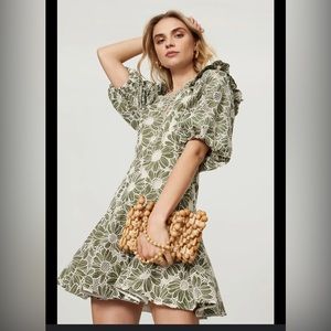 NWT Sandro Audrey Floral Ambroidered Scallop Dress